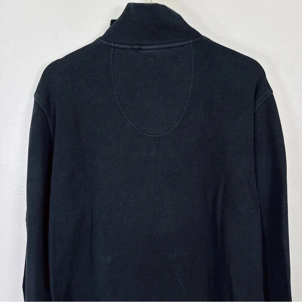 Hugo Boss Cotton Half Zip Ribbed Sweater